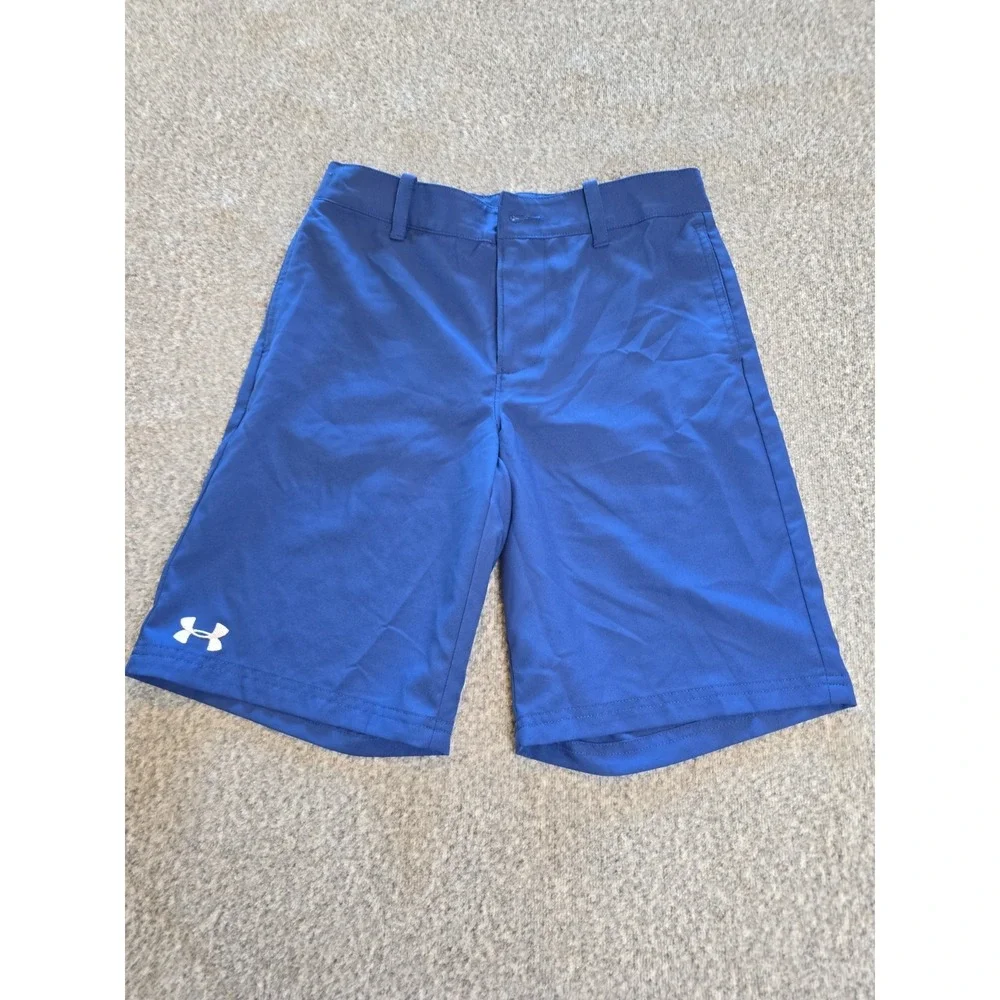 Boys Under Armour Navy Blue Golf Shorts Size Youth Medium